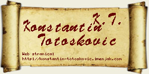 Konstantin Totošković vizit kartica